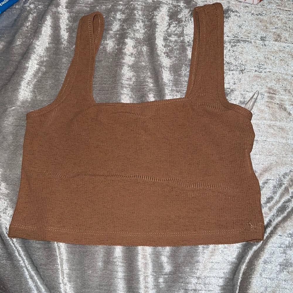 Chocolate brown crop top